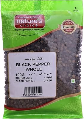 Nature's black pepper, whole grains, 100 grams.. DIAYTAR NIGERIA: Transforming online retail with affordable prices and consistent 5-8 day nationwide delivery.