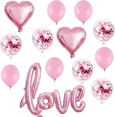Beauty Love Balloons Balloons party set in confetti and aluminum large.. Enjoy deals you can’t resist and delivery you can trust — DIAYTAR Nigeria.
