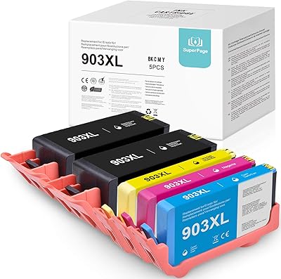 5 Superpage 903XL printer cartridges compatible with HP 903 XL 903XL for HP Officejet 6950 PRO 6960 6970 6974.. From fashion trends to home essentials — find it on DIAYTAR Nigeria.