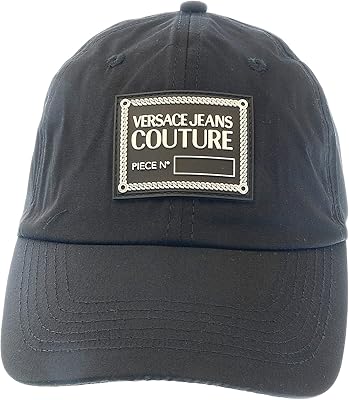 Black baseball cap Versace jeans sewing for men - single size, black, one size.. Shop like never before with DIAYTAR NIGERIA's comprehensive marketplace and budget-friendly shipping.