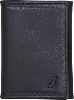 Three -flap wallet in embossed leather, black, black, three -flap wallet for embossed leather.. DIAYTAR NIGERIA: Where every shopping need is fulfilled with affordable prices and nationwide shipping.