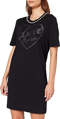 Regular relaxed dress for women love moschino with short sleeves decorated with pearls around the neck.. Discover the perfect balance of price and convenience with DIAYTAR NIGERIA's nationwide e-commerce platform.
