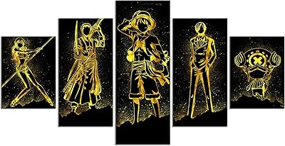 Anime poster One Piece Pirates with a straw hat printed on canvas, wall painting for living room decoration, gift for boys (without frame, q-one piece 3).. Affordable online shopping is just a click away with DIAYTAR Nigeria.