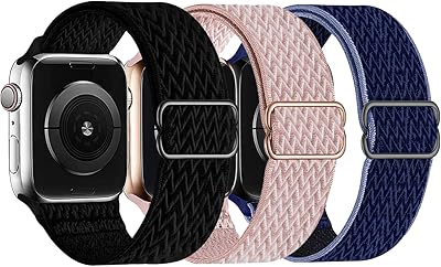 Camer replacement bracelet compatible with Apple Watch, Extensible Nylon Sport Bracelet Adjustable for Women and Men, Iwatch bracelets for SE series, 7, 6, 5, 4, 3, 2, 1 - Pack of 3.. DIAYTAR NIGERIA: Where affordable online shopping meets reliable delivery across Nigeria.