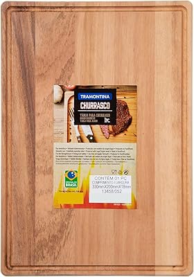 Rectangular tramontina wooden cutting board, natural finish, 40x27 cm.. DIAYTAR NIGERIA revolutionizes online shopping with competitive prices and reliable 5-8 day delivery.