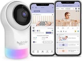 Hubble Pal Glow 1080p smart Wi -Fi remote control with panoramic function, inclination and zoom with bidirectional conversation for monitoring children and pets - White.. DIAYTAR NIGERIA revolutionizes online shopping with competitive prices and reliable 5-8 day delivery.