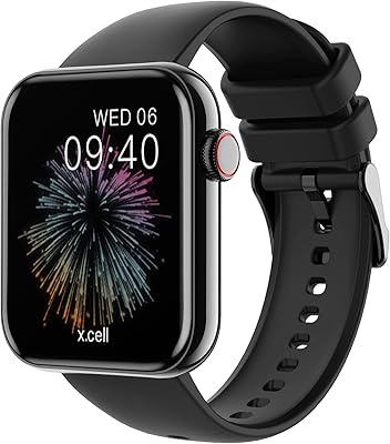 Intelligent watch xcell G6 Music, Arabic interface, monitoring of heart rate/blood pressure/oxygen level, reception and calling of calls, water resistance: IP67, one week's autonomy, compatibility: iOS/Android (black).. DIAYTAR Nigeria: Shopping that fits your budget and your schedule.