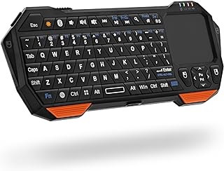 Mini Portable Wireless Bluetooth keyboard Fosmon 23022KB with integrated touchpad - black and orange.. Experience the joy of discovery with DIAYTAR NIGERIA's vast catalog and nationwide affordable delivery.
