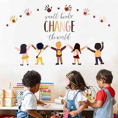 Mfault Small Hands Change The World Inspirational Wall Sticker With Hand imprint.. Embrace a new era of online shopping with DIAYTAR NIGERIA's extensive range and budget-friendly prices.