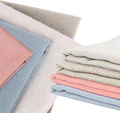 Xcozu 4 pieces linen fabric, natural linen fabric, sold per meter, 50 cm, fabric on the cross stitch, embroidery, linen fabric for making clothes, manual work, embroidery, decoration and tablecloth.. DIAYTAR NIGERIA: Where affordability meets reliability with thousands of products delivered promptly.