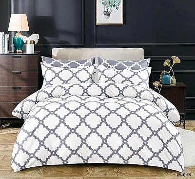 King size bed set in cotton m - 6 -room set (1 print).. DIAYTAR NIGERIA: Your trusted e-commerce partner with extensive product choices and affordable delivery.