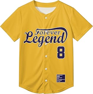 Forever Legend Baseball Jersey for Men, Sizes 8 and 24, Hip Hop Retro Style Retro Sports Shirt, Cool for Fans.. DIAYTAR NIGERIA: Your trusted e-commerce partner with extensive product choices and affordable delivery.