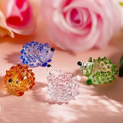 H&D Hyaline & Dora Set of 4 figurines of blown glass hedgehogs, collection art of animals in stained glass, interior decoration gift.. Your trusted marketplace, DIAYTAR NIGERIA offers comprehensive selection with budget-friendly delivery.