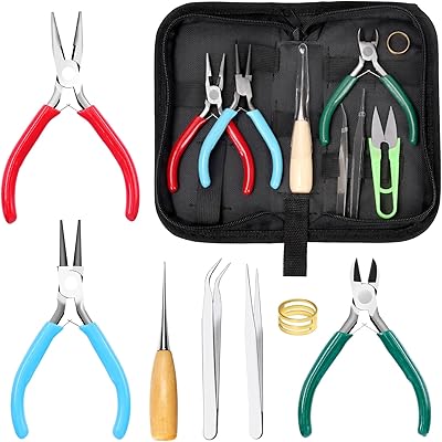 Set of Kaydek jewelry pliers Size 45 inches composed of 8 pieces contains a small.. DIAYTAR NIGERIA: Your affordable gateway to thousands of products delivered promptly nationwide.