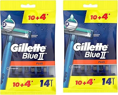 Disposable razors gillette blue II more for men, 14 units (package of 2).. Transform your shopping experience with DIAYTAR NIGERIA's vast product selection delivered at unbeatable prices.