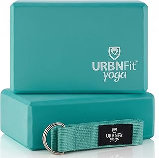 Urbnfit yoga block (set of 2 blocks with stretch strap).. Shop for everything you need at DIAYTAR NIGERIA, with budget-friendly prices and quick delivery.