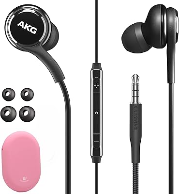 Original headphones Samsung AKG, 3.5 mm, with remote control and microphone, for Galaxy A71, A31, Galaxy S10, S10E, note 10 Plus, S10 Plus and S9 - includes a rubber case - (AKG + Portfolio.. DIAYTAR NIGERIA: Bringing quality products to your doorstep at prices that won't break the bank.