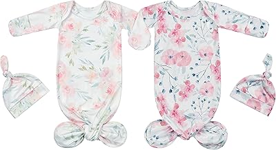 Night shirt knotted for newborn, evening clothes for baby girls, set 2 rooms dress and hat.. Experience the joy of discovery with DIAYTAR NIGERIA's vast catalog and nationwide affordable delivery.