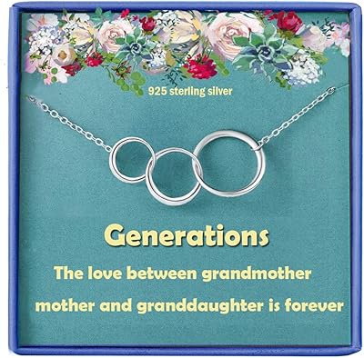 Round Sterling Silver Collier 925 Gift Collar for Mother's Day Grandmother.. Enjoy effortless shopping and speedy delivery with DIAYTAR Nigeria.