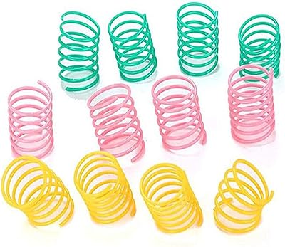 Large plastic toys with colored springs for small cats and pets (random color) (10 pieces).. Experience the joy of discovery with DIAYTAR NIGERIA's vast catalog and nationwide affordable delivery.
