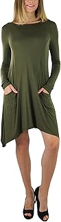 Long -sleeved shark dress and front pockets for women.. Your digital shopping destination, DIAYTAR NIGERIA combines variety with affordability and quick delivery.