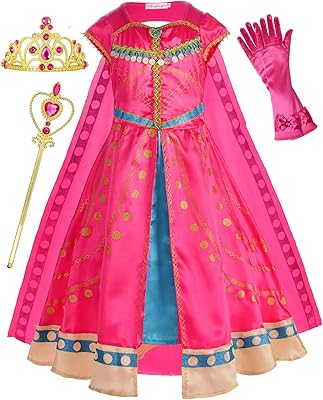 Arab princess costume for girl for Halloween birthday party with baguette and rear belt.. Shop from anywhere in Nigeria and receive your DIAYTAR purchases at affordable prices within a week.