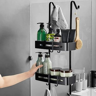 MIX DIY Shower support, anti -rust aluminum shower support, storage organizer for shower door with suction cup, hooks and baskets.. Shop smarter with Nigeria's premier e-commerce platform, featuring affordable products delivered nationwide.