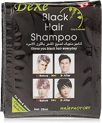 Dixie black hair shampoo for men and women in just 5 minutes (25 ml x 10 sachets).. DIAYTAR NIGERIA: Creating access to affordable products for every Nigerian with our swift delivery service.