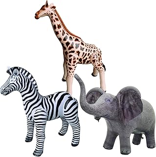Jet Creations Safari Giraffe, zebra and elephant, lot of 3 superb pool and party decorations, AN-GZE, Multicolor.. Shop with purpose at DIAYTAR NIGERIA, where your money goes further and delivery is always prompt.