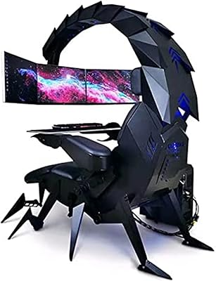 Play office chair with ergonomic design with LED lighting and 3 100 -room hanging screens, suitable for racing car with 3 purple -colored screens.. DIAYTAR NIGERIA combines extensive product options with budget-friendly prices, delivered in 5-8 days.