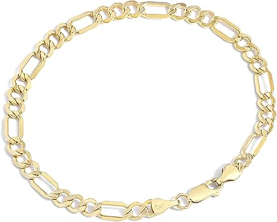 Set of chain bracelets filled with gold Jewelry Workshop - Figaro chain bracelet filled with 14 -carat yellow gold for women and men in different sizes (4.7 mm, 5.6 mm).. Fast, affordable, and reliable — that’s the DIAYTAR Nigeria experience.