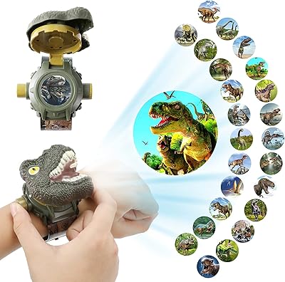 Watch with 24 types of dinosaur projection patterns, Dinosaur digital watch for children, toy for boys and girls, children's toy watches with lid, date and time adjustable projector watch.. From office supplies to fashion — DIAYTAR Nigeria brings it fast.