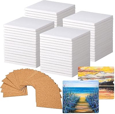 60 Square ceramic tiles not enamelled for dishes with 60 pieces of 2 mm 4x4 square self-adhesive cork for ceramic crafts.. Embrace a new era of online shopping with DIAYTAR NIGERIA's extensive range and budget-friendly prices.