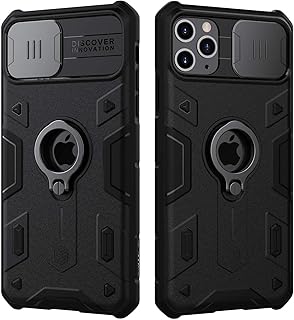 Nillkin Camshield Armor protection case with sliding camera cover in polycarbonate and heat -resistant polyurethane with crutch ring for iPhone 11 pro max 6.5 inch (2019) - Black.. DIAYTAR NIGERIA combines affordability, variety, and convenience with nationwide delivery services.