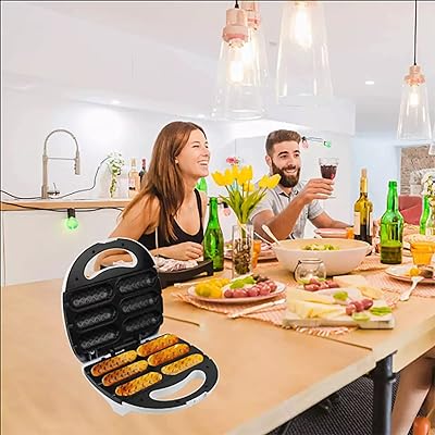 Hot Dog waffle iron, 6 -piece non -stick waffle iron, 750 W crispy electric waffle iron, non -stick waffle iron, perfect for the birthday party.. DIAYTAR NIGERIA brings the marketplace to every Nigerian home with affordable prices and quick delivery.