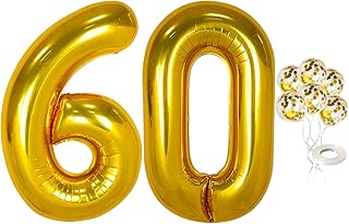 60 Balloons with Golden Golden Confetti 40 "| 5 12" Festival decorations.. Shop from anywhere in Nigeria and receive your DIAYTAR purchases at affordable prices within a week.