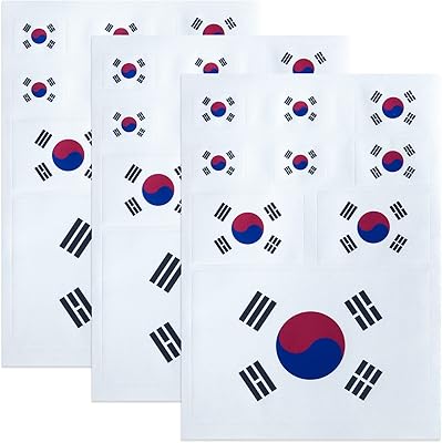 HSQCiz Set of Korean flag sticking in reflective vinyl, 3 pieces (27 pieces) (several sizes).. DIAYTAR NIGERIA: Where affordable shopping meets reliable nationwide delivery in less than a week.