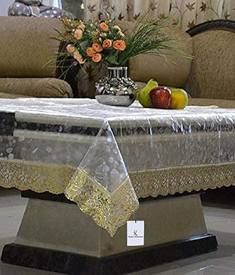 Cooper Industries Transparent central table cover with 3D 4 -seater 40 x 60 inch design (golden lace), or.. Love deals? DIAYTAR Nigeria has you covered with low prices and fast delivery.