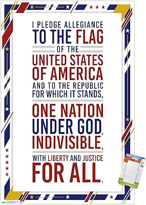 Wall poster Trends International United States of America - Oath of allegiance, 22.375 "X 34", set of posters and supports.. Your complete shopping solution, DIAYTAR NIGERIA offers extensive choice with competitive prices and delivery.