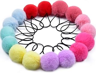 Elastic hair with pompoms, Delfino elastic pompoms for ponytail style, hair elastic for little girls 8 colors/2 inches, 16 pieces.. Discover the perfect balance of price and convenience with DIAYTAR NIGERIA's nationwide e-commerce platform.