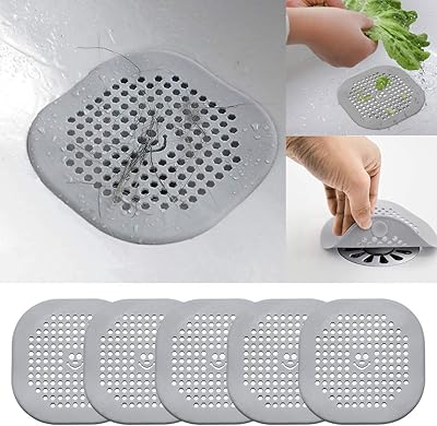 5 -piece silicone sink strap, anti -busting, hair trap, kitchen sink cap - kitchen and bathroom sink set, kitchen and bathroom filter (gray).. DIAYTAR NIGERIA brings the nation's largest product catalog to your doorstep at prices you'll appreciate.