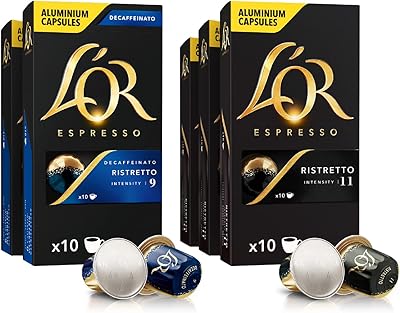 Lore - Expresso coffee - Varied pack day and night - 9 Ristretto Decaf - Package of 2 Intensive Ristretto - 11 3 Packages - 5 Packages X 10 Coffee capsules in aluminum aluminum aluminum capsules.. DIAYTAR NIGERIA: Your affordable marketplace with reliable 5-8 day shipping across Nigeria.
