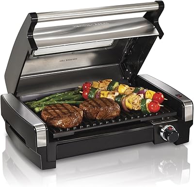 Multi grill hamilton beach interior grill, bacon grill and burner with visualization window 25361.. DIAYTAR NIGERIA: Putting quality products within reach of every Nigerian through our affordable marketplace.
