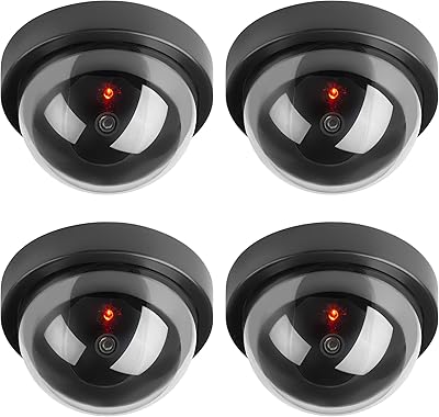 False dome Toroton video surveillance camera with LED flashing light, outdoor and interior for the house and the company, pack of 4.. Skip the traffic, shop online — DIAYTAR Nigeria brings it to you.