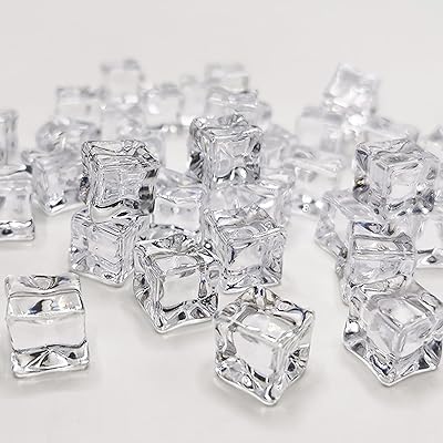 Mikakoz reusable ice cubes, false ice cubes in reusable transparent acrylic for drinks, photography accessories, home wedding party decoration (50 pieces).. Experience the ease of digital shopping with DIAYTAR NIGERIA's affordable and diverse marketplace.