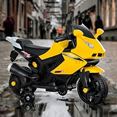 RBX toys electric motorcycle for children, operating on battery 6 volts model 2023 - S602 (yellow) 75 × 36 × 49 cm.. Discover the perfect balance of price and convenience with DIAYTAR NIGERIA's nationwide e-commerce platform.