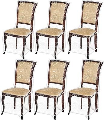4/6 Pieces of Collotool plastic dining room chair with folders - PVC chair covers with thick waterproof and washable waterproof to keep the dining room chair sheltered from water and dust (6 rooms).. DIAYTAR NIGERIA connects Nigerians with quality products at affordable prices, delivered in 5-8 days nationwide.