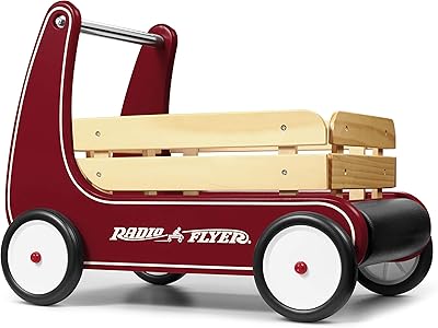 Radio flyer classic walker, seated toy, wooden walker, 1 to 4 years old, red.. DIAYTAR NIGERIA brings the marketplace to every Nigerian home with affordable prices and quick delivery.