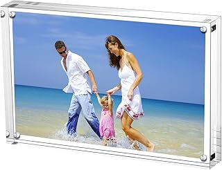 Acrylic photo frames Size 15 x 20 cm (6 x 8 inch), photo frame in magnetic acrylic, photo display without frame for desktop - transparent.. Your everyday shopping solution, DIAYTAR NIGERIA offers variety and value delivered within 8 days.