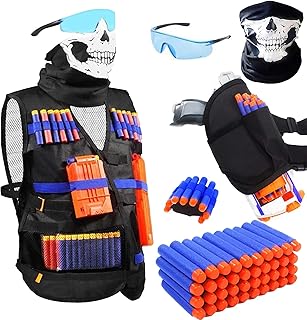 TAFIKI tactical vest set compatible with nerve pistols for boys series n elite with mousse darts for children.. DIAYTAR NIGERIA delivers on our promise of variety, affordability, and prompt nationwide service.